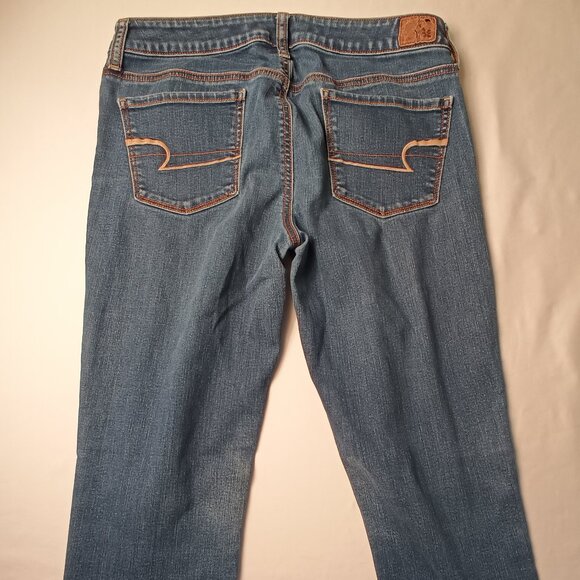 American Eagle Jeans Size 10 Low Rise Skinny Leg Medium Wash - Picture 3 of 11